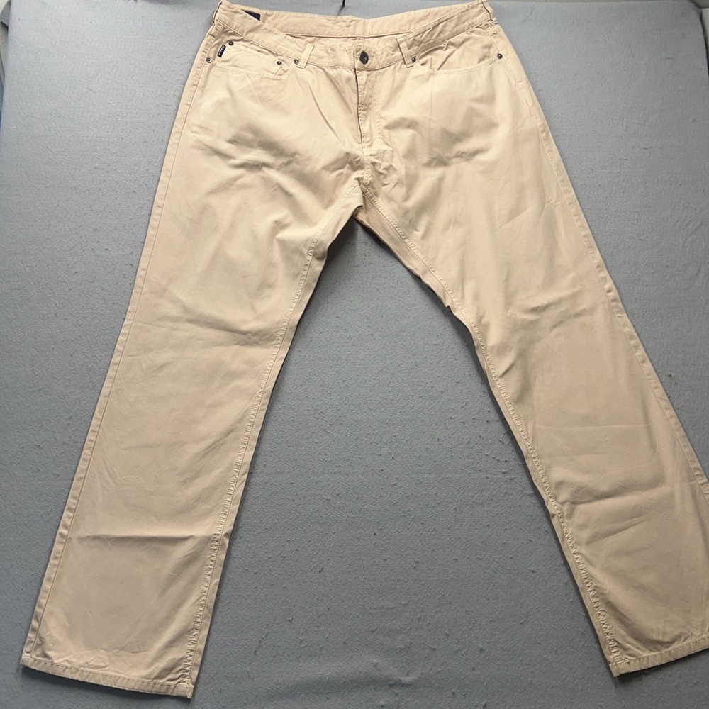 Gant Tyler Straight Chino Trousers 42x34 Beige Cotton